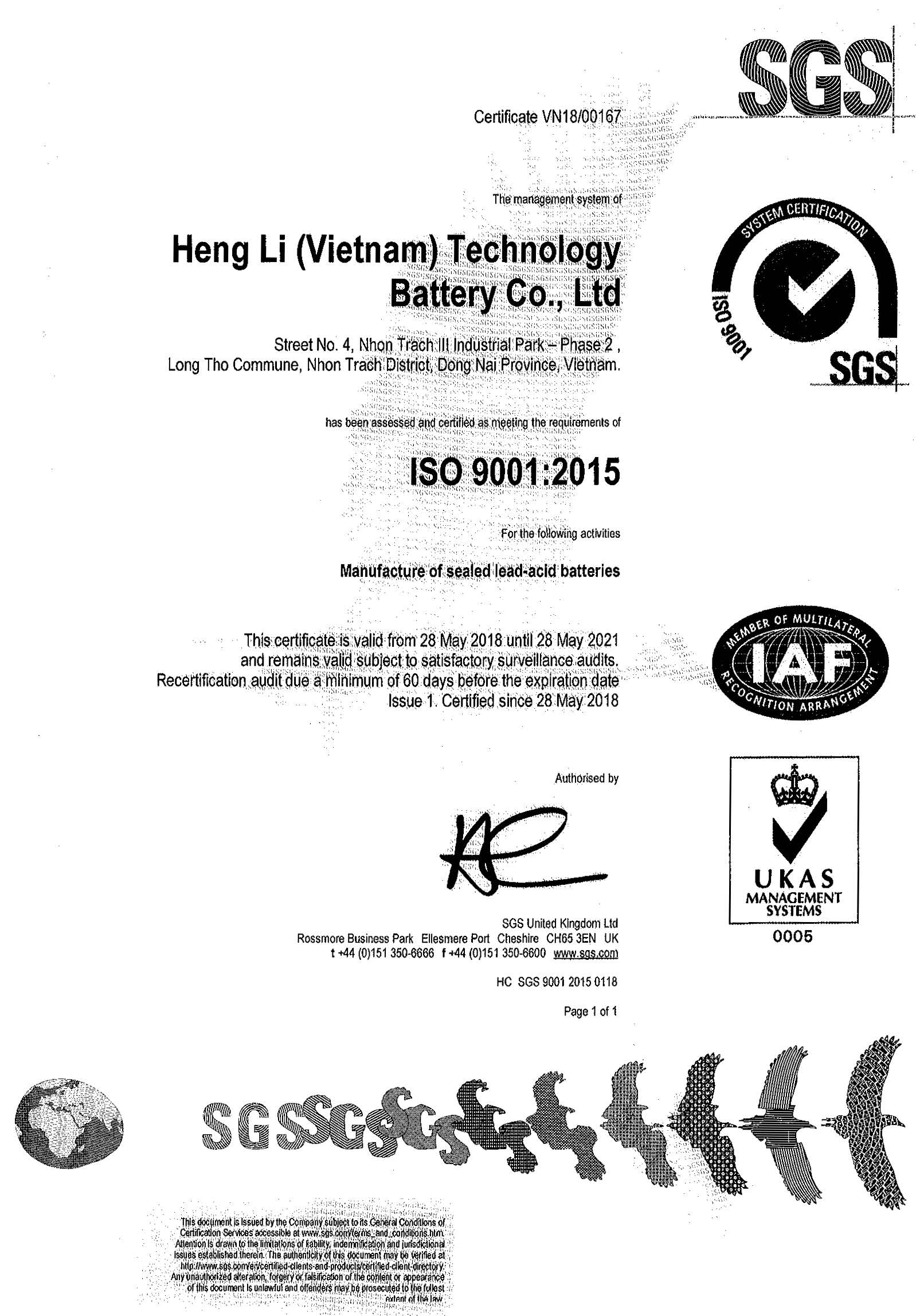 質量管理體系ISO9001（越南）